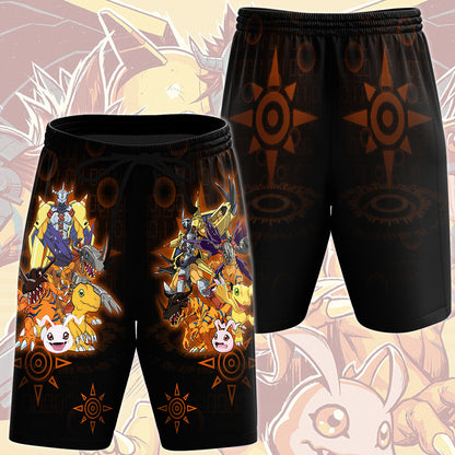 Digimon Agumon Evolution Video Game All Over Printed T-shirt Tank Top Zip Hoodie Pullover Hoodie Hawaiian Shirt Beach Shorts Joggers Beach Shorts S