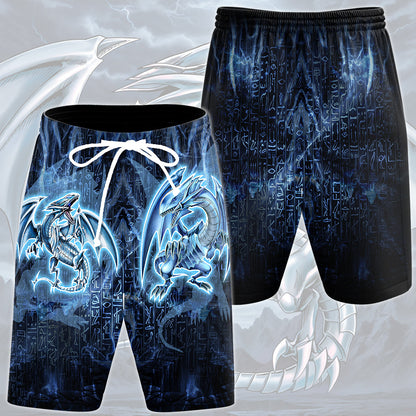 Yu-gi-oh! Blue-Eyes White Dragon Video Game All Over Printed T-shirt Tank Top Zip Hoodie Pullover Hoodie Hawaiian Shirt Beach Shorts Joggers