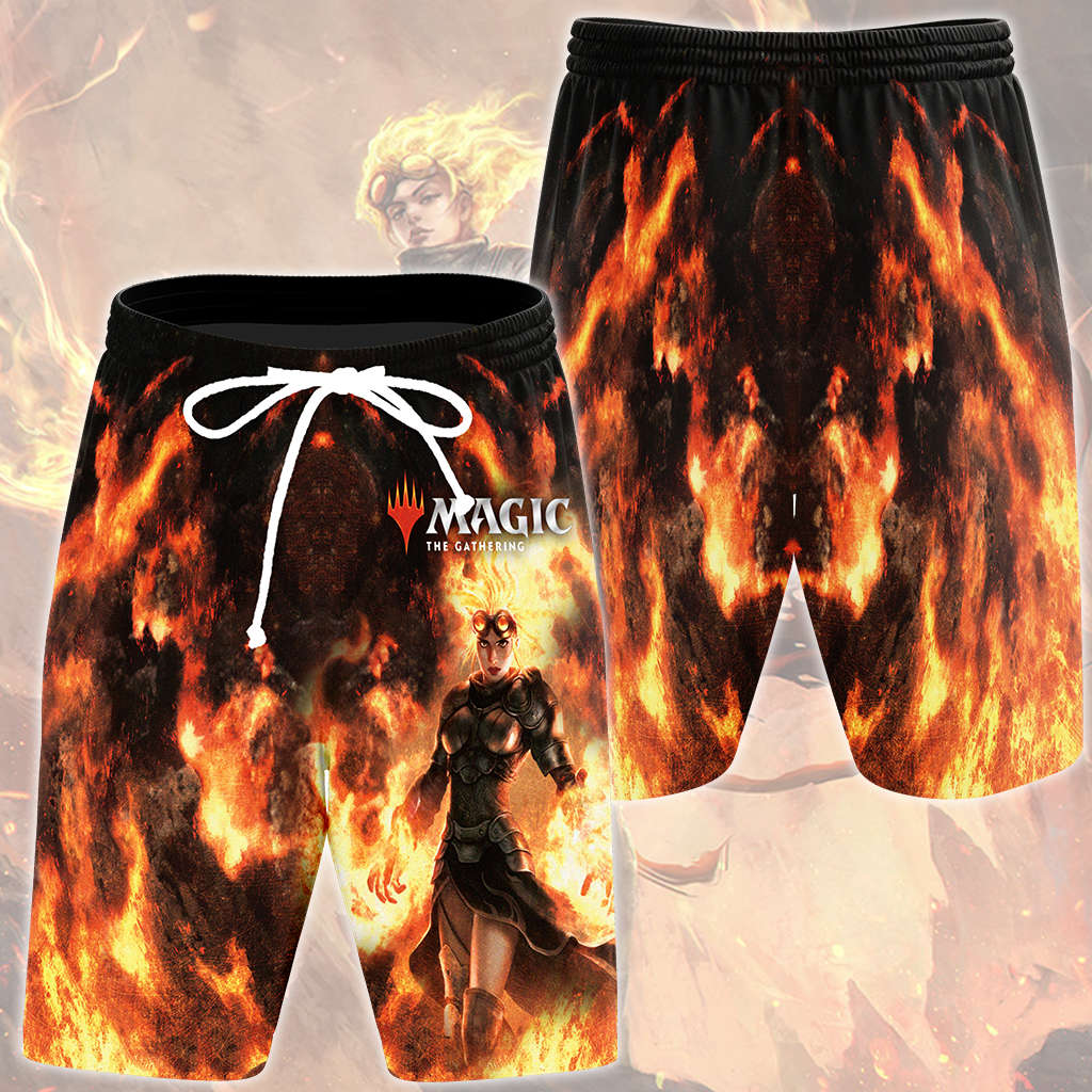 Magic: The Gathering Chandra Nalaar Video Game All Over Printed T-shirt Tank Top Zip Hoodie Pullover Hoodie Hawaiian Shirt Beach Shorts Joggers Beach Shorts S 