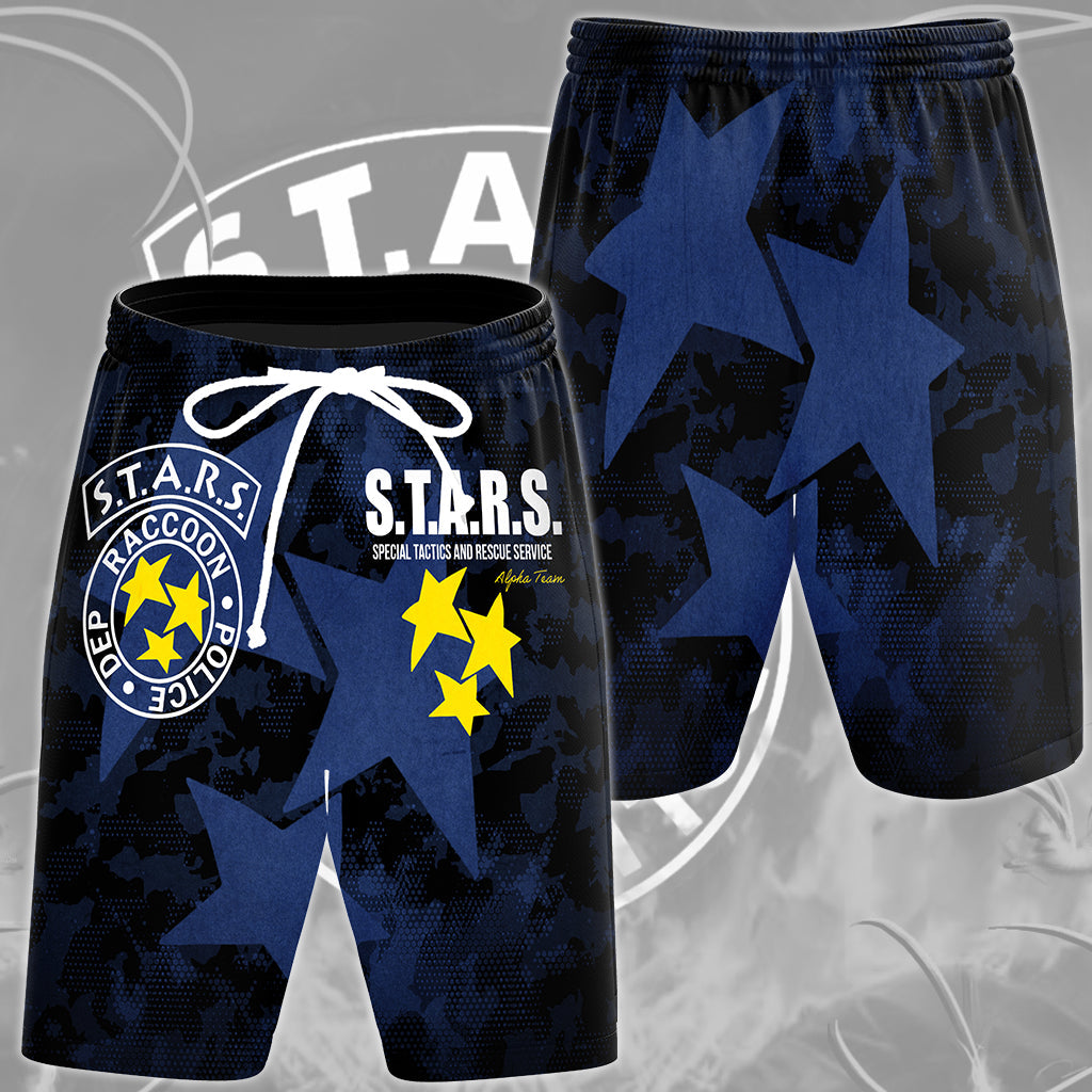 Resident Evil S.T.A.R.S. Alpha Team Video Game All Over Printed T-shirt Tank Top Zip Hoodie Pullover Hoodie Hawaiian Shirt Beach Shorts Joggers Beach Shorts