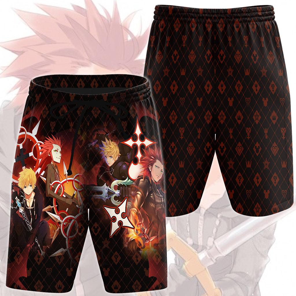 Kingdom Hearts Axel and Roxas Video Game All Over Printed T-shirt Tank Top Zip Hoodie Pullover Hoodie Hawaiian Shirt Beach Shorts Joggers Beach Shorts S