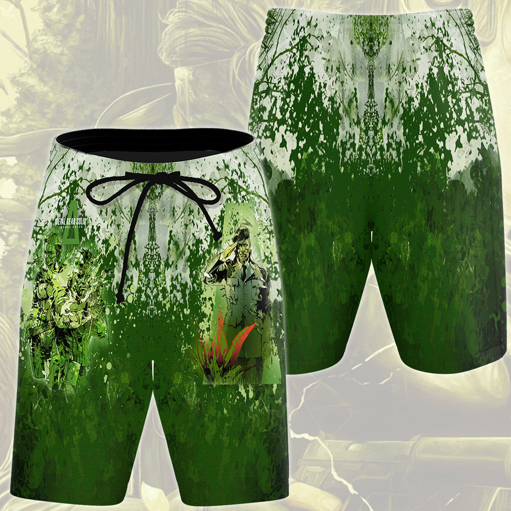 Metal Gear Solid: Snake Eater Video Game All Over Printed T-shirt Tank Top Zip Hoodie Pullover Hoodie Hawaiian Shirt Beach Shorts Joggers Beach Shorts S