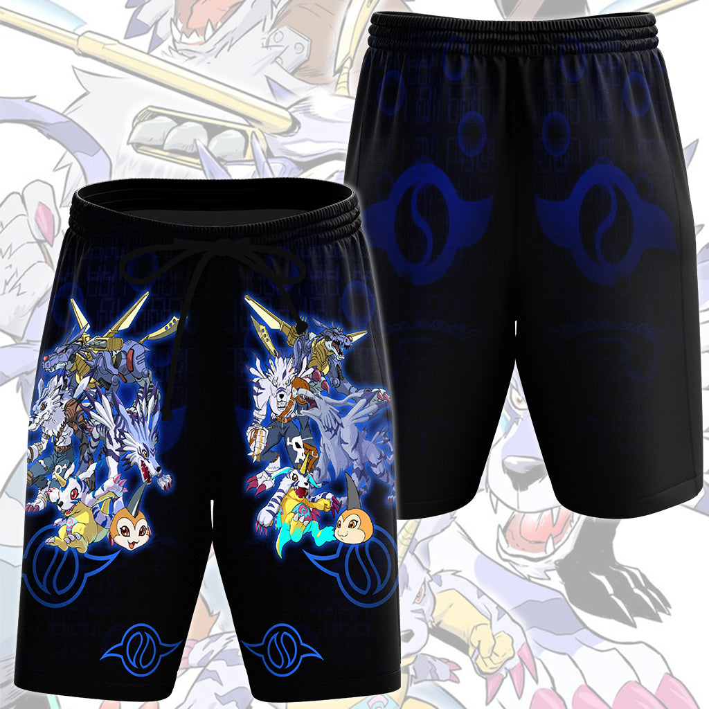 Digimon Gabumon Evolution Video Game All Over Printed T-shirt Tank Top Zip Hoodie Pullover Hoodie Hawaiian Shirt Beach Shorts Joggers Beach Shorts S