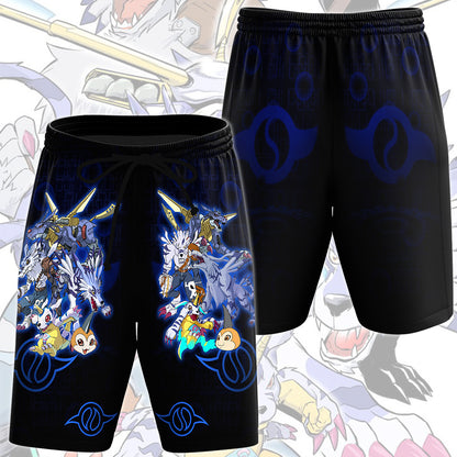 Digimon Gabumon Evolution Video Game All Over Printed T-shirt Tank Top Zip Hoodie Pullover Hoodie Hawaiian Shirt Beach Shorts Joggers Beach Shorts S