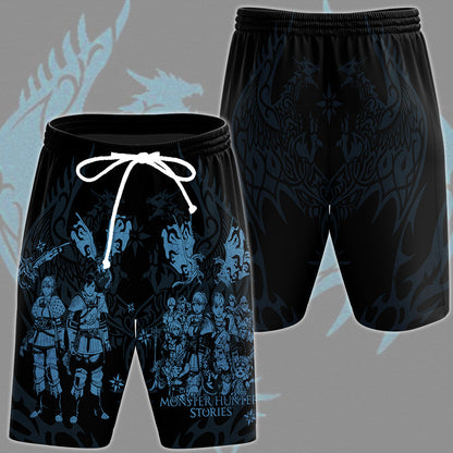 Monster Hunter Stories 3: Twisted Reflection Video Game All Over Printed T-shirt Tank Top Zip Hoodie Pullover Hoodie Hawaiian Shirt Beach Shorts Joggers Beach Shorts