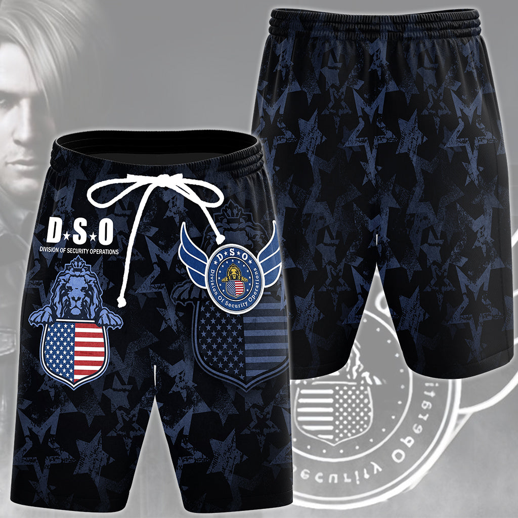 Resident Evil Division of Security Operations (D.S.O.) Video Game All Over Printed T-shirt Tank Top Zip Hoodie Pullover Hoodie Hawaiian Shirt Beach Shorts Joggers Beach Shorts