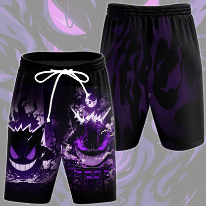 Pokemon Gengar Anime Video Game All Over Printed T-shirt Tank Top Zip Hoodie Pullover Hoodie Hawaiian Shirt Beach Shorts Joggers Beach Shorts