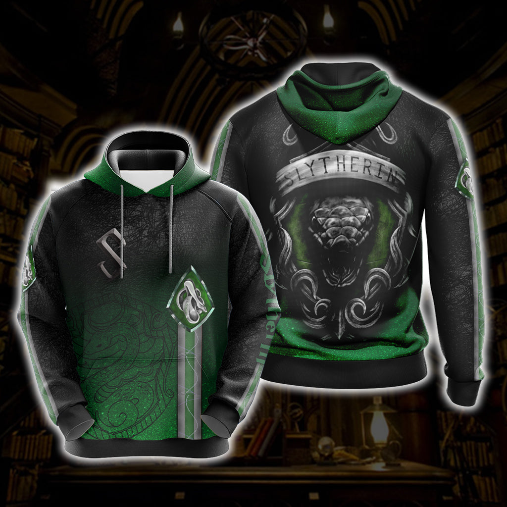 Harry Potter Hogwarts House Gryffindor Slytherin Ravenclaw Hufflepuff T-shirt Zip Hoodie Pullover Hoodie   