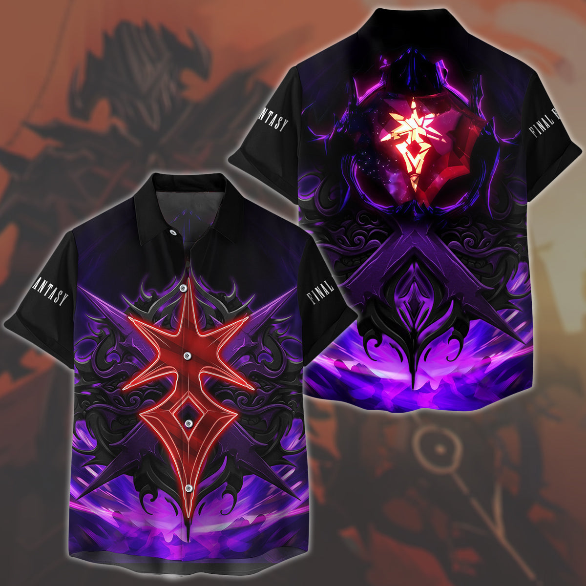 Final Fantasy Dark Knight Video Game All Over Printed T-shirt Tank Top Zip Hoodie Pullover Hoodie Hawaiian Shirt Beach Shorts Joggers Hawaiian Shirt S