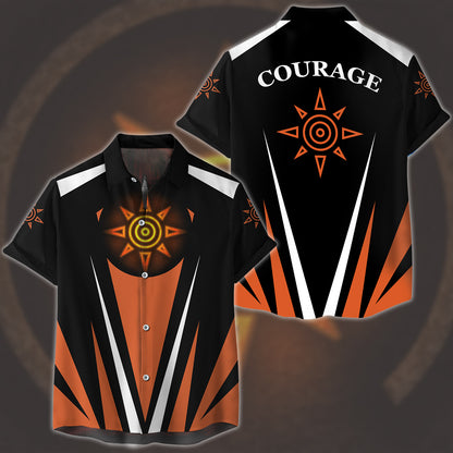 Digimon Crest Of Courage Video Game All Over Printed T-shirt Tank Top Zip Hoodie Pullover Hoodie Hawaiian Shirt Beach Shorts Joggers Hawaiian Shirt S