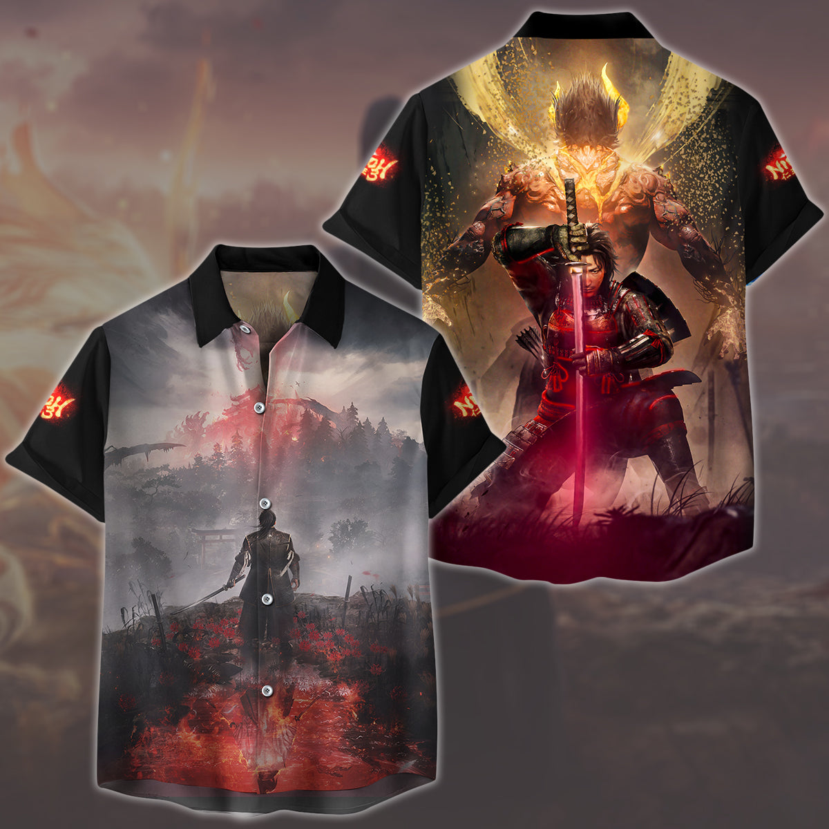 Nioh 3 Video Game All Over Printed T-shirt Tank Top Zip Hoodie Pullover Hoodie Hawaiian Shirt Beach Shorts Joggers Hawaiian Shirt