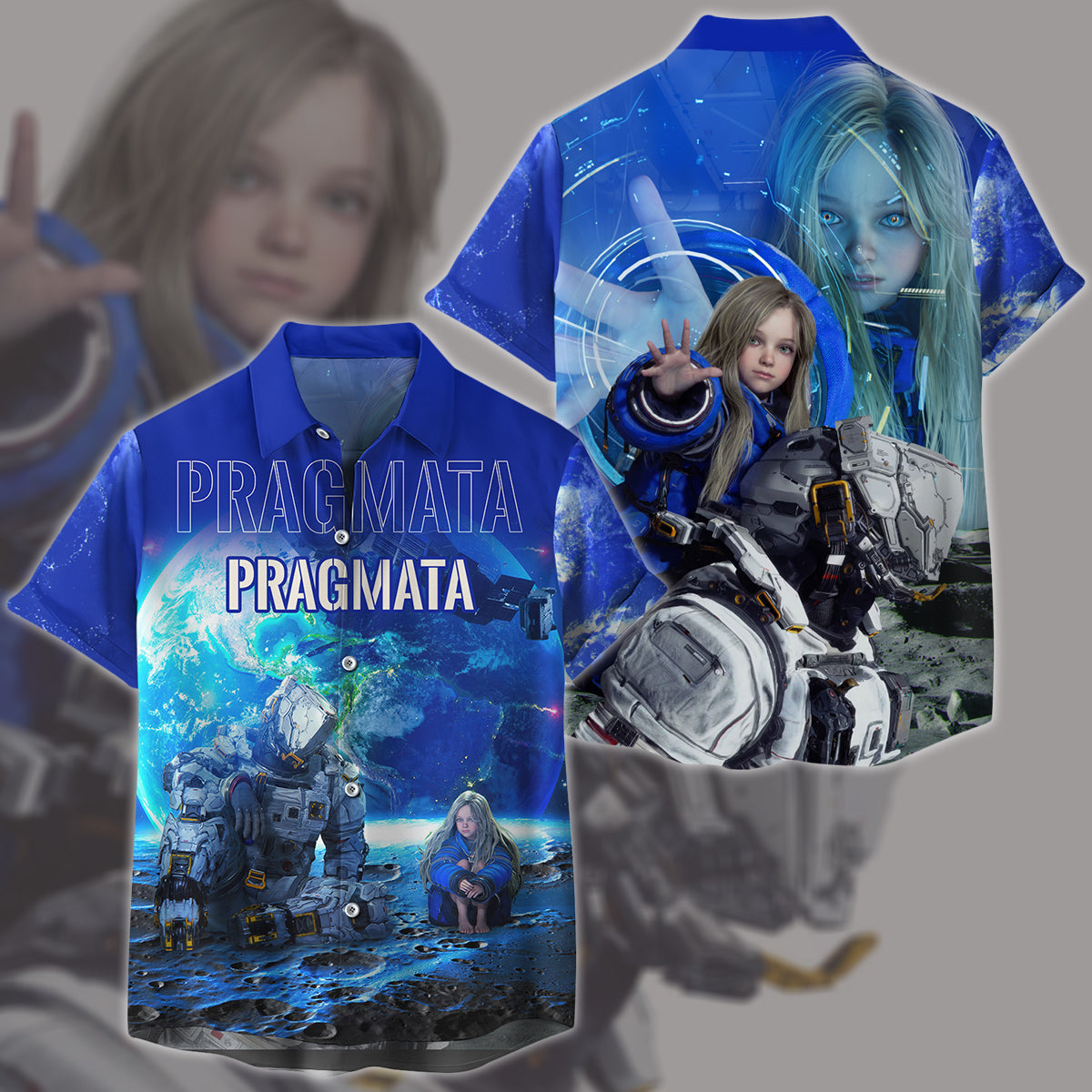 Pragmata Video Game All Over Printed T-shirt Tank Top Zip Hoodie Pullover Hoodie Hawaiian Shirt Beach Shorts Joggers Hawaiian Shirt