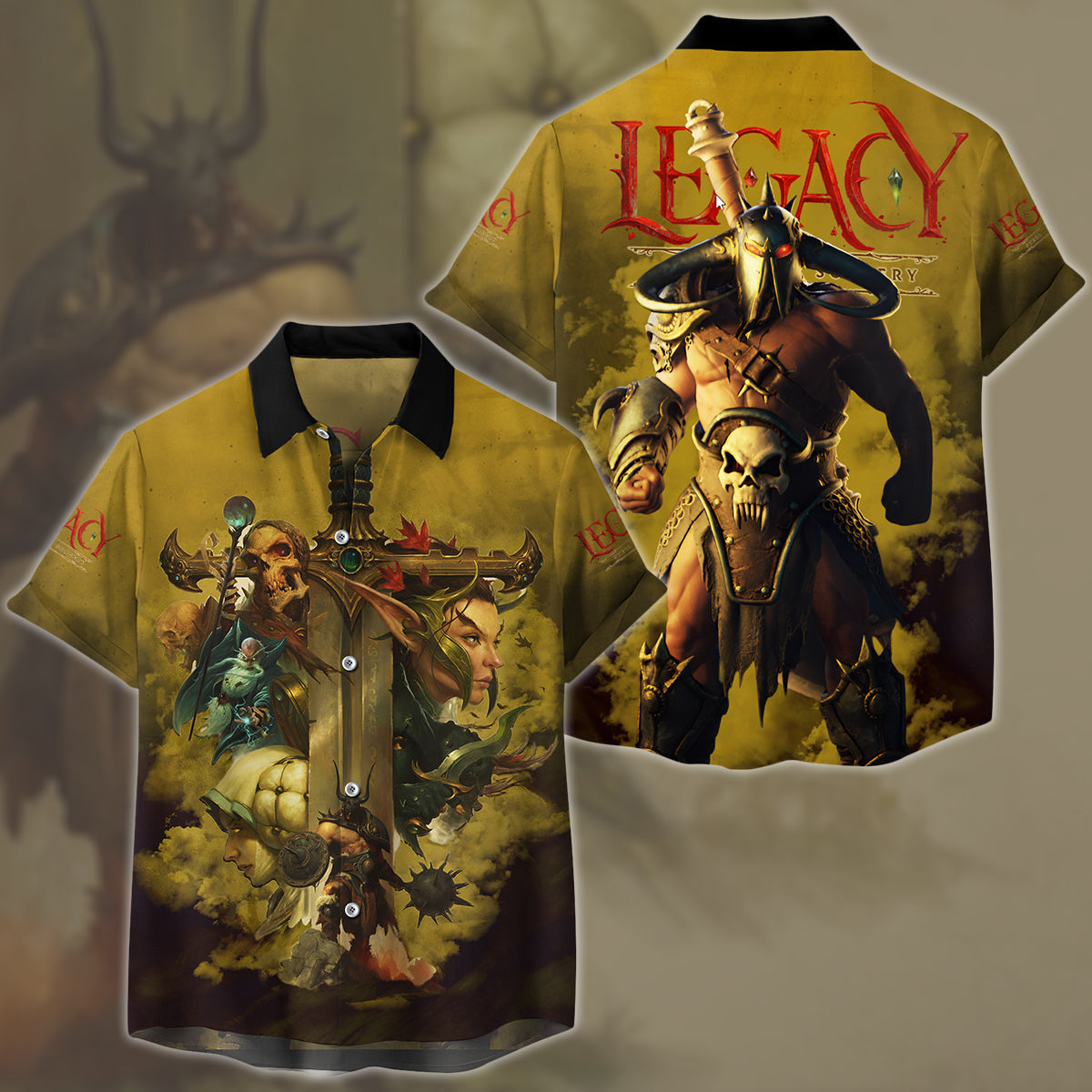Legacy: Steel & Sorcery Video Game All Over Printed T-shirt Tank Top Zip Hoodie Pullover Hoodie Hawaiian Shirt Beach Shorts Joggers Hawaiian Shirt S