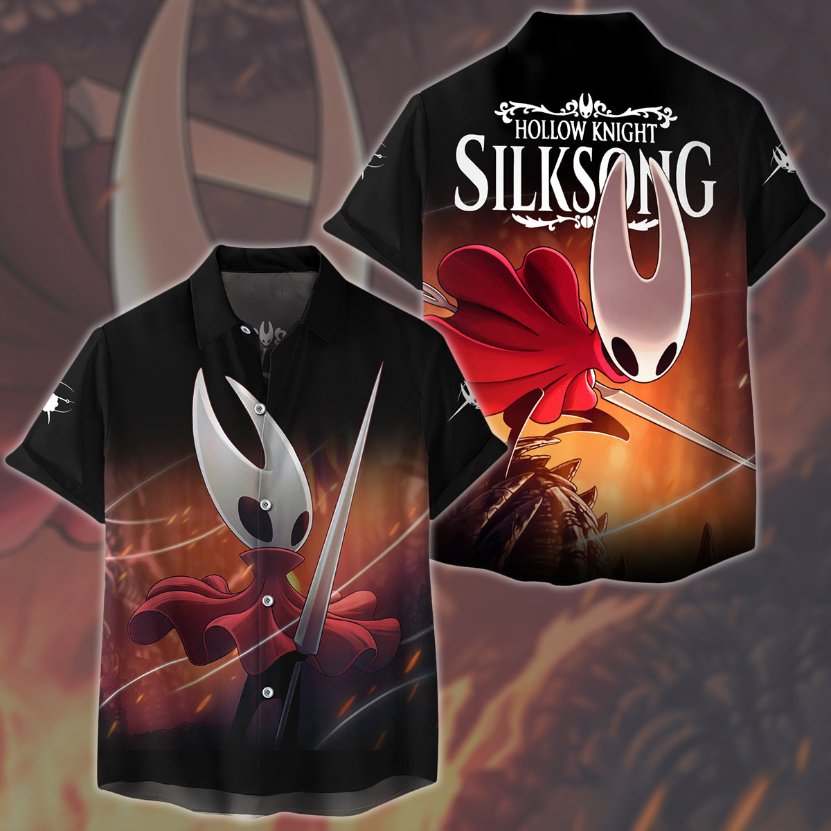 Hollow Knight: Silksong Video Game All Over Printed T-shirt Tank Top Zip Hoodie Pullover Hoodie Hawaiian Shirt Beach Shorts Joggers Hawaiian Shirt S