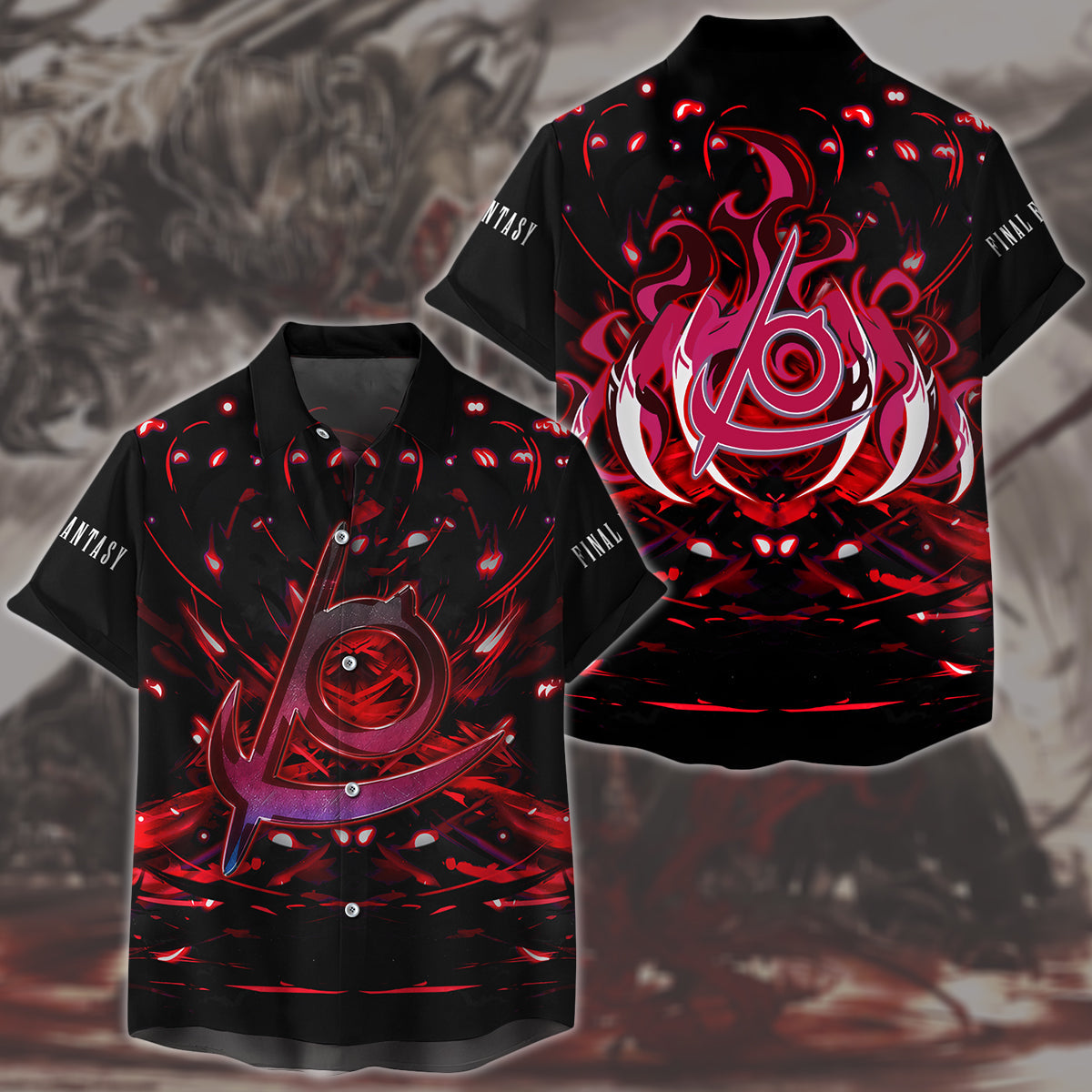 Final Fantasy Reaper Video Game All Over Printed T-shirt Tank Top Zip Hoodie Pullover Hoodie Hawaiian Shirt Beach Shorts Joggers Hawaiian Shirt S