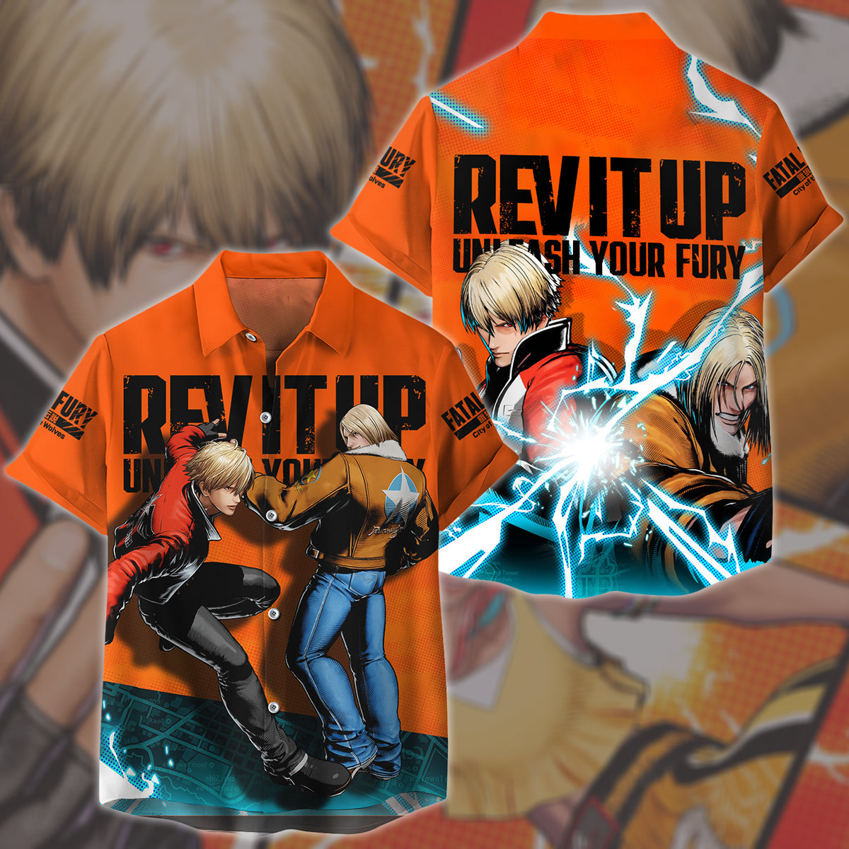 Fatal Fury: City of the Wolves Video Game All Over Printed T-shirt Tank Top Zip Hoodie Pullover Hoodie Hawaiian Shirt Beach Shorts Joggers Hawaiian Shirt S