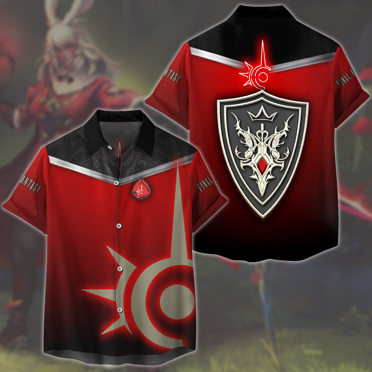 Final Fantasy Red Mage Video Game All Over Printed T-shirt Tank Top Zip Hoodie Pullover Hoodie Hawaiian Shirt Beach Shorts Joggers Hawaiian Shirt S