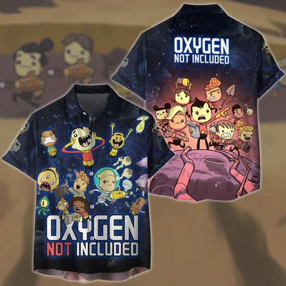 Oxygen not Included Video Game All Over Printed T-shirt Tank Top Zip Hoodie Pullover Hoodie Hawaiian Shirt Beach Shorts Joggers Hawaiian Shirt S 