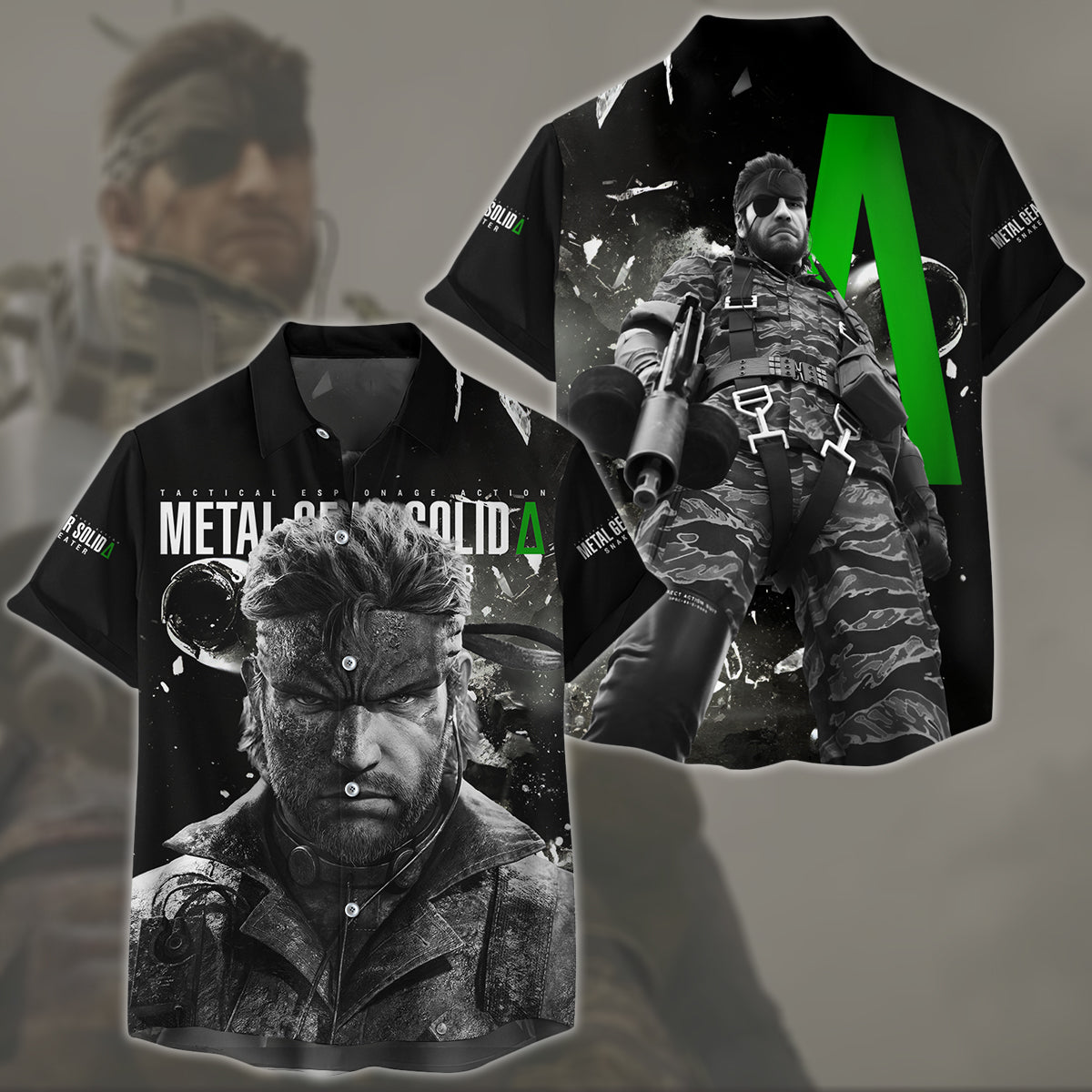 Metal Gear Solid: Snake Eater Video Game All Over Printed T-shirt Tank Top Zip Hoodie Pullover Hoodie Hawaiian Shirt Beach Shorts Joggers Hawaiian Shirt S