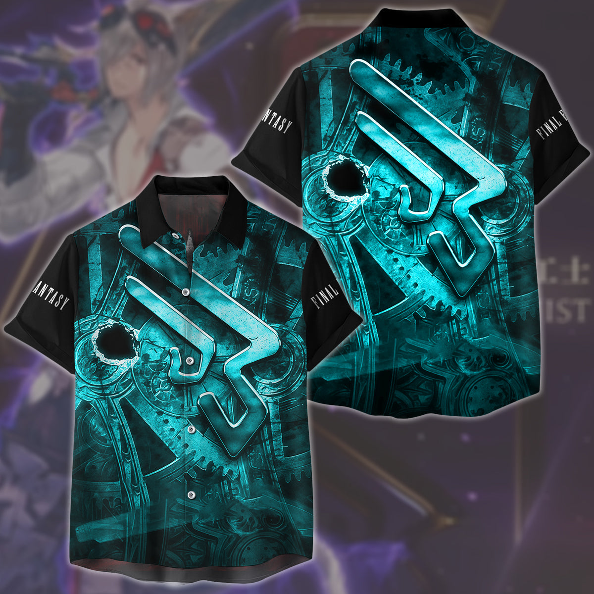 Final Fantasy Machinist Video Game All Over Printed T-shirt Tank Top Zip Hoodie Pullover Hoodie Hawaiian Shirt Beach Shorts Joggers Hawaiian Shirt S