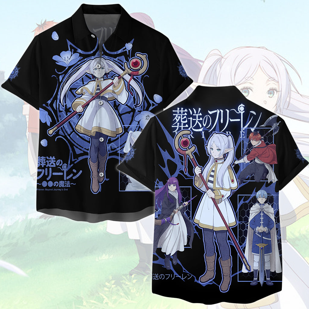 Frieren Anime Manga All Over Printed T-shirt Tank Top Zip Hoodie Pullover Hoodie Hawaiian Shirt Beach Shorts Joggers Hawaiian Shirt