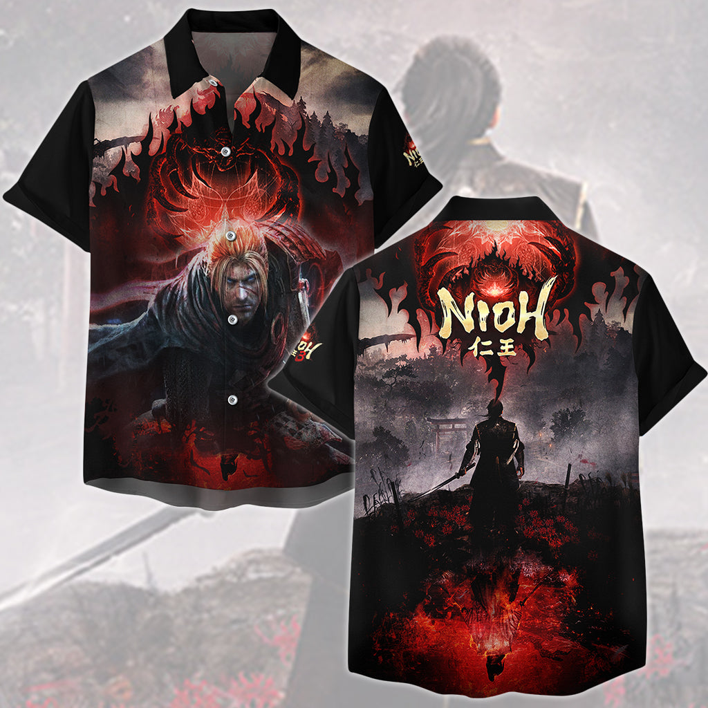 Nioh 3 Video Game All Over Printed T-shirt Tank Top Zip Hoodie Pullover Hoodie Hawaiian Shirt Beach Shorts Joggers Hawaiian Shirt