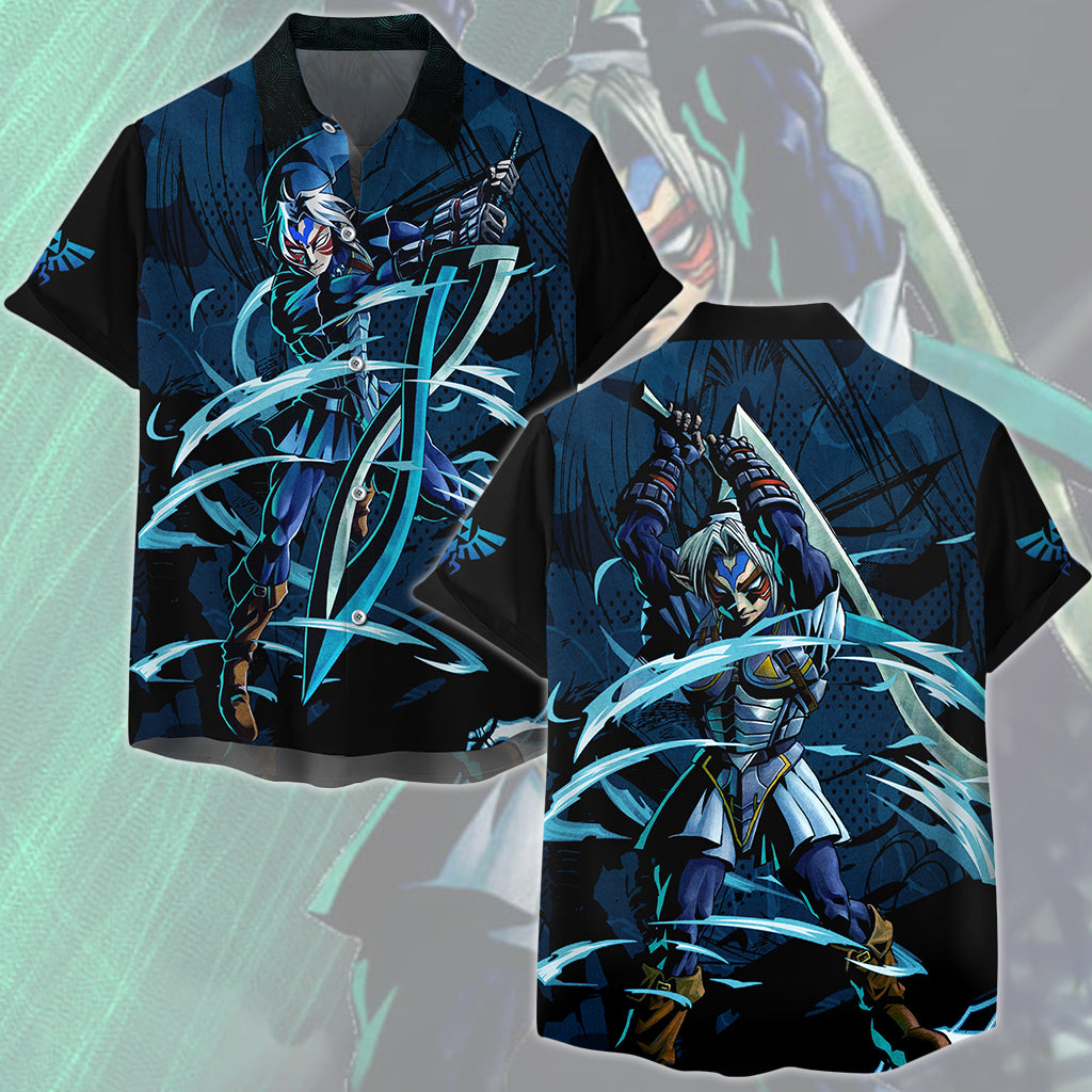 The Legend of Zelda Fierce Deity Link Video Game All Over Printed T-shirt Tank Top Zip Hoodie Pullover Hoodie Hawaiian Shirt Beach Shorts Joggers Hawaiian Shirt