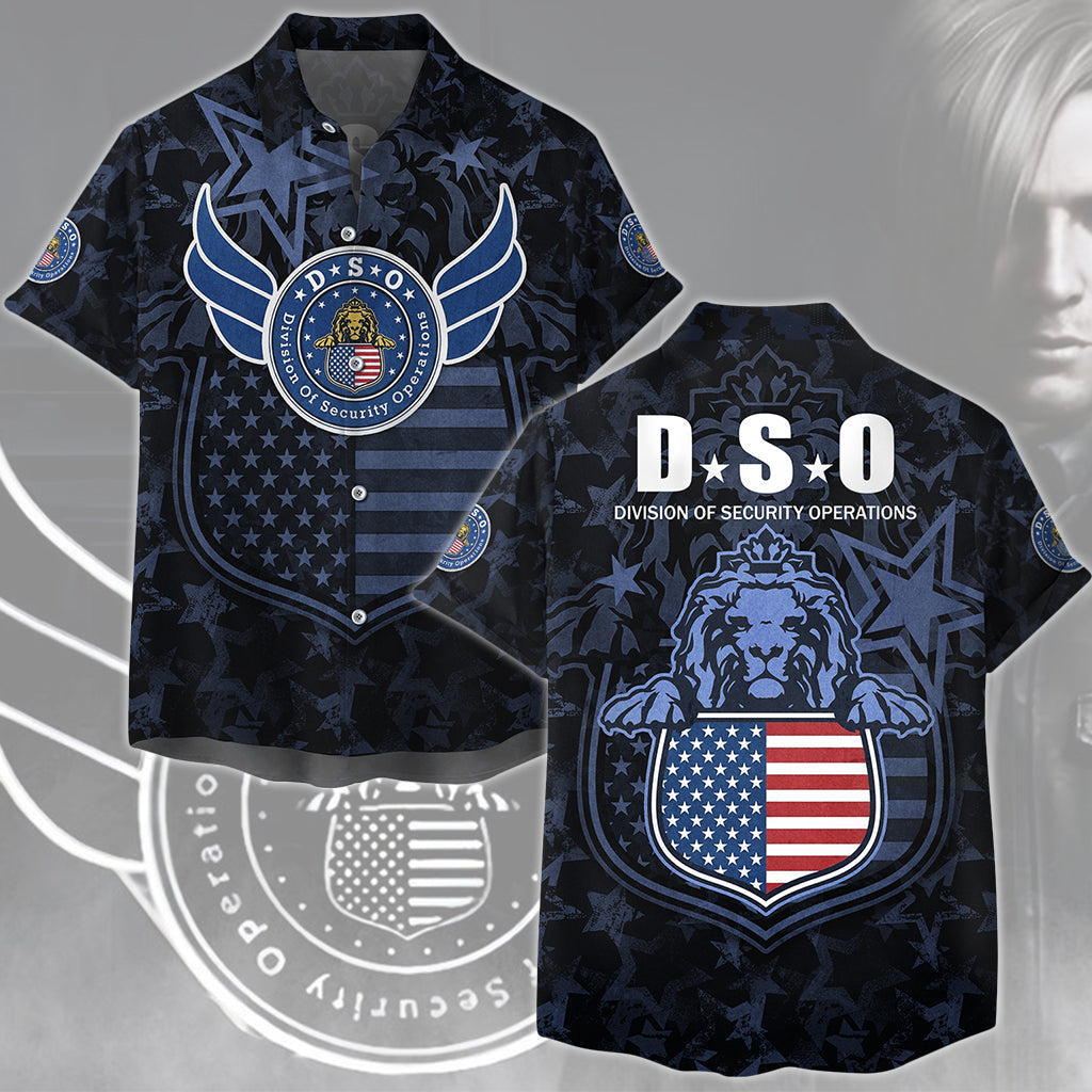 Resident Evil Division of Security Operations (D.S.O.) Video Game All Over Printed T-shirt Tank Top Zip Hoodie Pullover Hoodie Hawaiian Shirt Beach Shorts Joggers Hawaiian Shirt