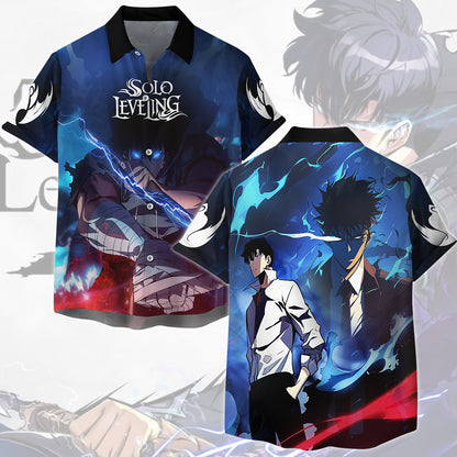 Solo Leveling Anime All Over Printed T-shirt Tank Top Zip Hoodie Pullover Hoodie Hawaiian Shirt Beach Shorts Joggers Hawaiian Shirt S