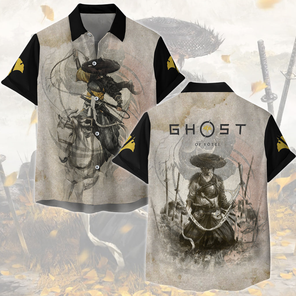 Ghost of Yotei Video Game All Over Printed T-shirt Tank Top Zip Hoodie Pullover Hoodie Hawaiian Shirt Beach Shorts Joggers Hawaiian Shirt S