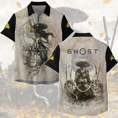 Ghost of Yotei Video Game All Over Printed T-shirt Tank Top Zip Hoodie Pullover Hoodie Hawaiian Shirt Beach Shorts Joggers Hawaiian Shirt S