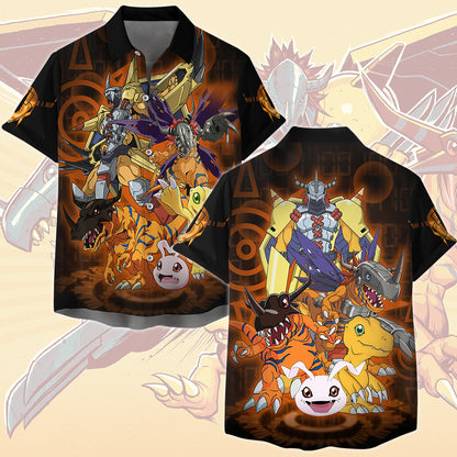 Digimon Agumon Evolution Video Game All Over Printed T-shirt Tank Top Zip Hoodie Pullover Hoodie Hawaiian Shirt Beach Shorts Joggers Hawaiian Shirt S