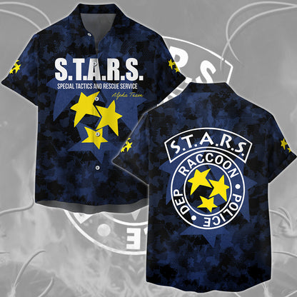 Resident Evil S.T.A.R.S. Alpha Team Video Game All Over Printed T-shirt Tank Top Zip Hoodie Pullover Hoodie Hawaiian Shirt Beach Shorts Joggers Hawaiian Shirt