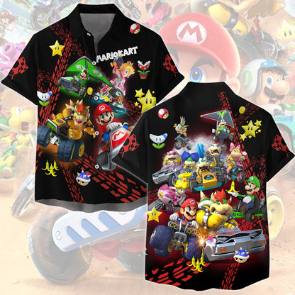 Mario Kart Video Game All Over Printed T-shirt Tank Top Zip Hoodie Pullover Hoodie Hawaiian Shirt Beach Shorts Joggers Hawaiian Shirt