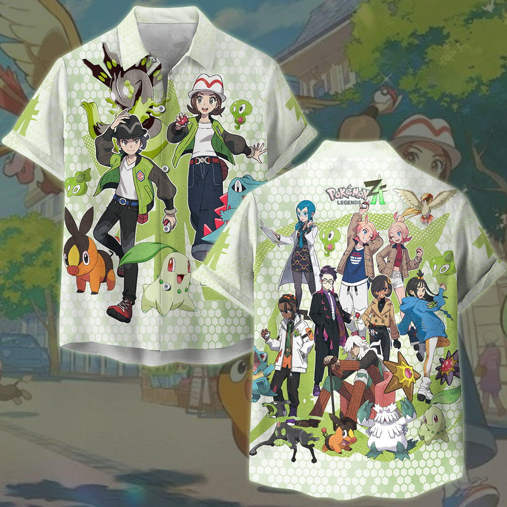 Pokemon Legends Z-A Video Game All Over Printed T-shirt Tank Top Zip Hoodie Pullover Hoodie Hawaiian Shirt Beach Shorts Joggers Hawaiian Shirt