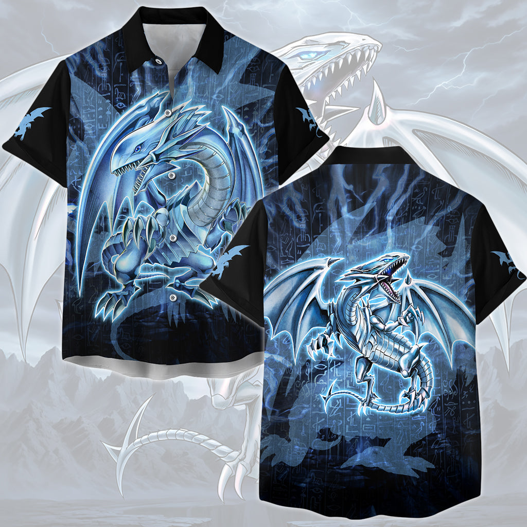 Yu-gi-oh! Blue-Eyes White Dragon Video Game All Over Printed T-shirt Tank Top Zip Hoodie Pullover Hoodie Hawaiian Shirt Beach Shorts Joggers