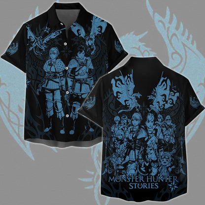 Monster Hunter Stories 3: Twisted Reflection Video Game All Over Printed T-shirt Tank Top Zip Hoodie Pullover Hoodie Hawaiian Shirt Beach Shorts Joggers Hawaiian Shirt