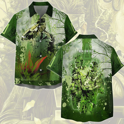 Metal Gear Solid: Snake Eater Video Game All Over Printed T-shirt Tank Top Zip Hoodie Pullover Hoodie Hawaiian Shirt Beach Shorts Joggers Hawaiian Shirt S
