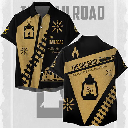 Fallout The Railroad Video Game All Over Printed T-shirt Tank Top Zip Hoodie Pullover Hoodie Hawaiian Shirt Beach Shorts Joggers Hawaiian Shirt