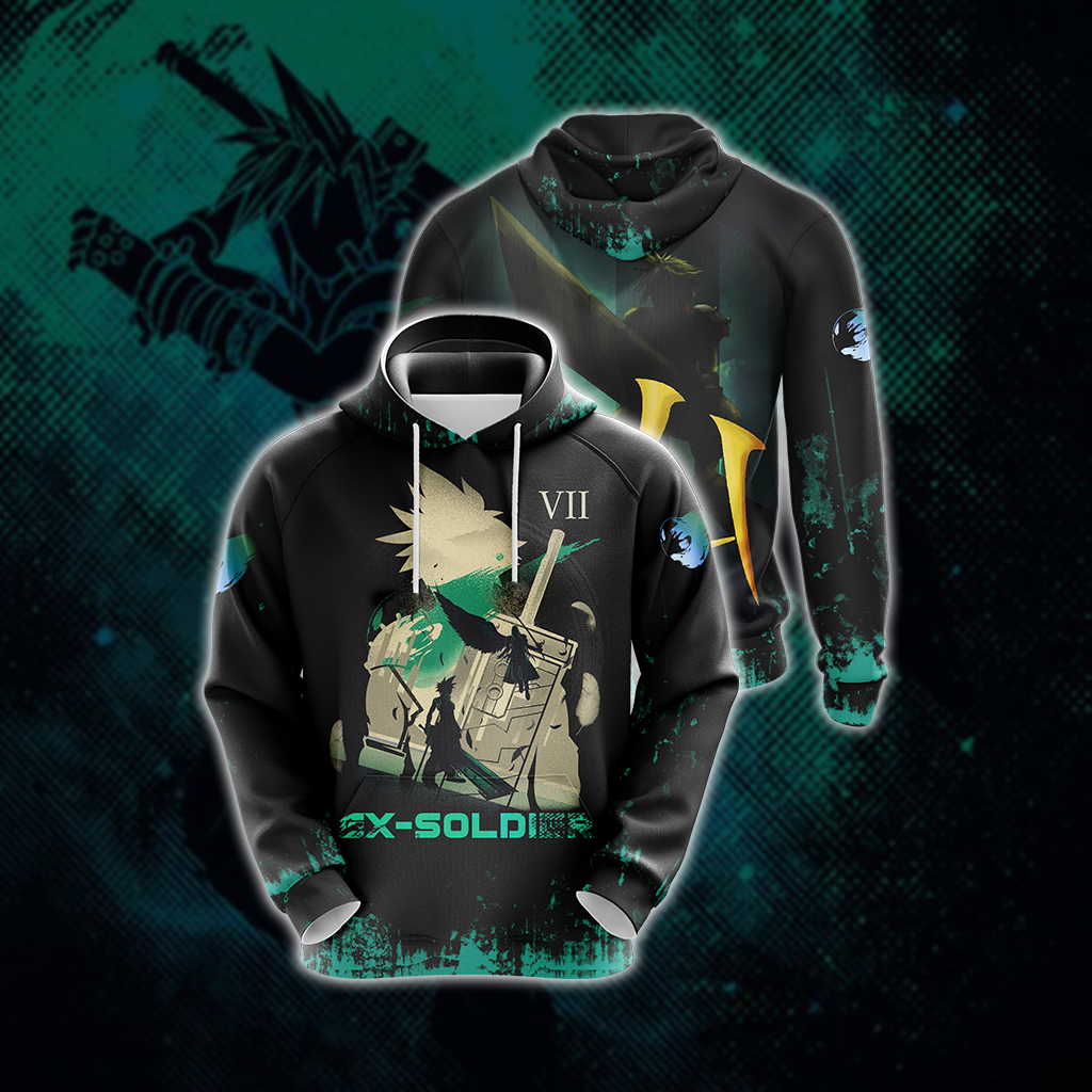 Final fantasy VII Ex-Soldier Unisex 3D T-shirt Hoodie S 