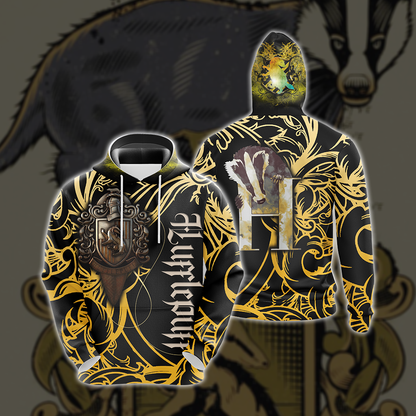 The Hogwarts Castle Hufflepuff Harry Potter Unisex 3D T-shirt Hoodie S 