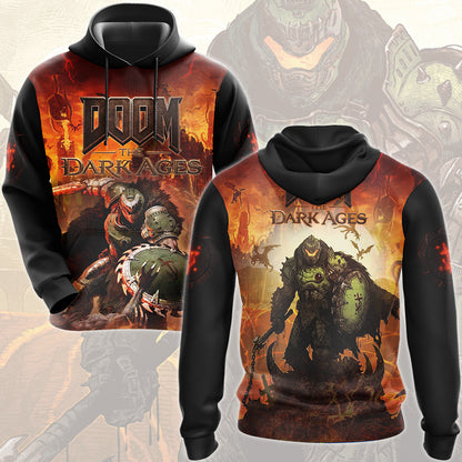 Doom: The Dark Ages Video Game All Over Printed T-shirt Tank Top Zip Hoodie Pullover Hoodie Hawaiian Shirt Beach Shorts Joggers Hoodie S