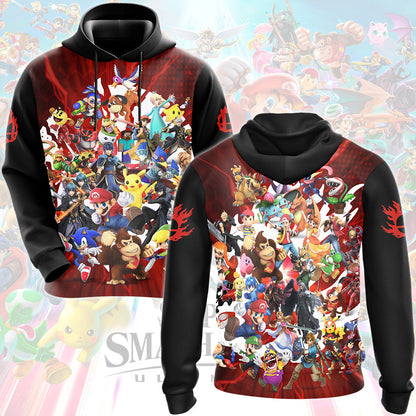 Super Smash Bros. Ultimate Video Game All Over Printed T-shirt Tank Top Zip Hoodie Pullover Hoodie Hawaiian Shirt Beach Shorts Joggers Hoodie