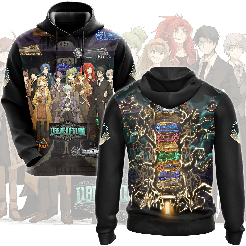 Library of Ruina Floor Symbols and Librarians Video Game All Over Printed T-shirt Tank Top Zip Hoodie Pullover Hoodie Hawaiian Shirt Beach Shorts Joggers Hoodie