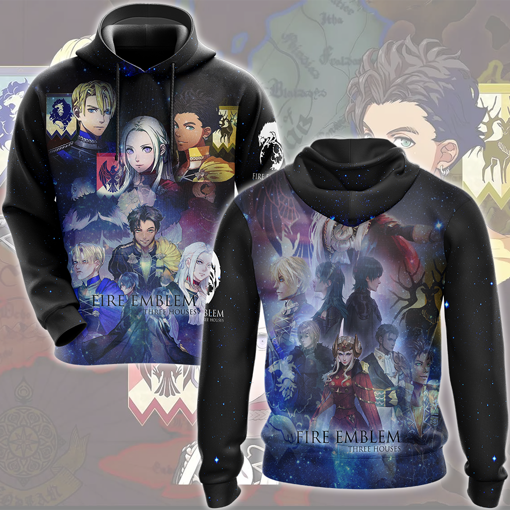 Fire Emblem Three Houses Video Game All Over Printed T-shirt Tank Top Zip Hoodie Pullover Hoodie Hawaiian Shirt Beach Shorts Joggers Hoodie S 
