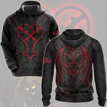 Kingdom Hearts Symbols The Heartless Emblem Video Game All Over Printed T-shirt Tank Top Zip Hoodie Pullover Hoodie Hawaiian Shirt Beach Shorts Joggers