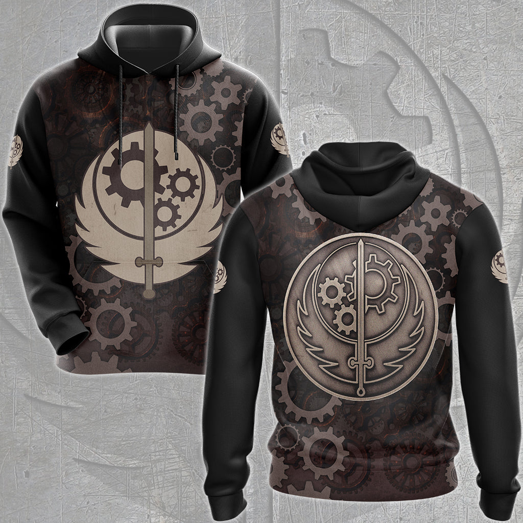 Fallout Brotherhood of Steel Video Game All Over Printed T-shirt Tank Top Zip Hoodie Pullover Hoodie Hawaiian Shirt Beach Shorts Joggers Hoodie