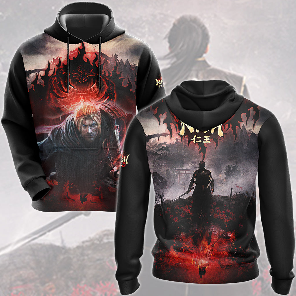 Nioh 3 Video Game All Over Printed T-shirt Tank Top Zip Hoodie Pullover Hoodie Hawaiian Shirt Beach Shorts Joggers Hoodie
