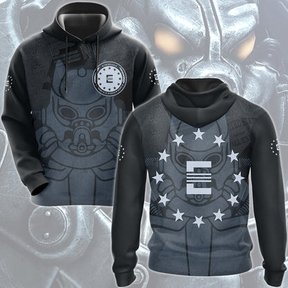 Fallout The Enclave Video Game All Over Printed T-shirt Tank Top Zip Hoodie Pullover Hoodie Hawaiian Shirt Beach Shorts Joggers Hoodie