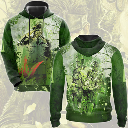 Metal Gear Solid: Snake Eater Video Game All Over Printed T-shirt Tank Top Zip Hoodie Pullover Hoodie Hawaiian Shirt Beach Shorts Joggers Hoodie S